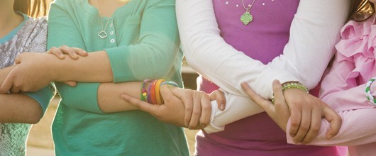 Girl Scout Troops Girl Scout troop holding hands