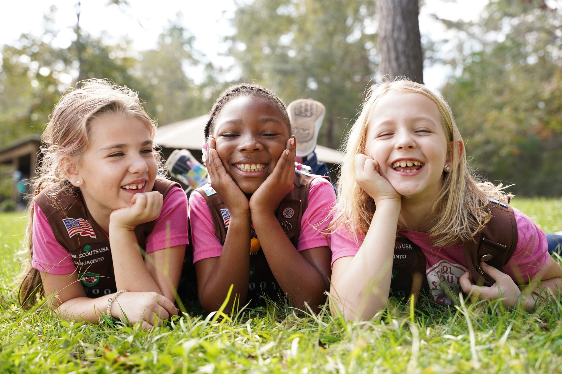 Two kids smiling