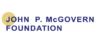 Logo that says John P. McGovern with yellow circle behind the letters J and O